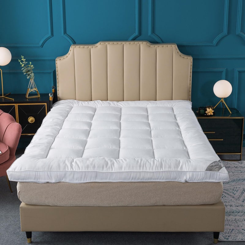 Naluka Mattress Topper Twin Size Pillowtop Bed Topper Mattress Pad 2 Inch Thick Mattress Cover - Image 4